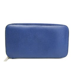 Valextra V9L06 Women's  Calfskin Long Wallet (bi-fold) Royal Blue
