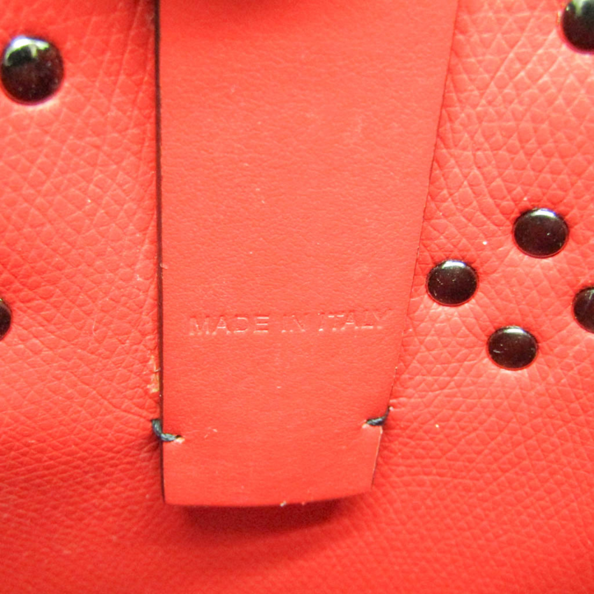 Christian Louboutin Cabata N/S Mini 1225053 Women's Leather Studded Handbag,Shoulder Bag Black,Red Color