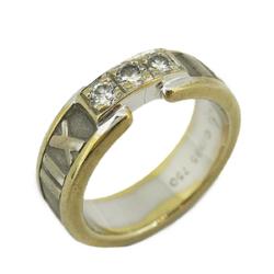 Tiffany Ring Atlas 3PD K18WG White Gold Ladies