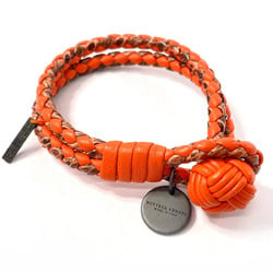 BOTTEGAVENETA Bottega Veneta Intrecciato Bracelet Leather Orange Unisex