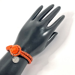 BOTTEGAVENETA Bottega Veneta Intrecciato Bracelet Leather Orange Unisex