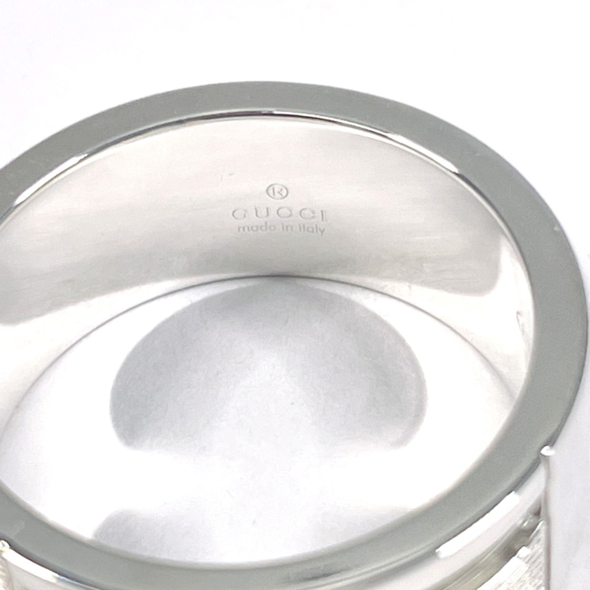 GUCCI Gucci Branded Cutout G Ring, Silver 925, 14, Silver, Women's