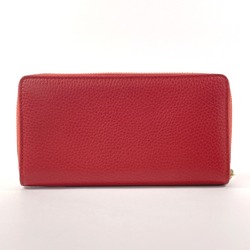 GUCCI Bamboo Tassel 307984 Long Wallet Leather Red Women's