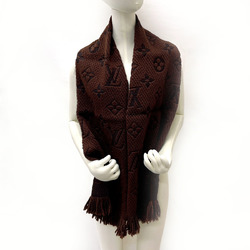 LOUIS VUITTON Echarpe Mania 413287 Scarf Wool Silk Brown Women's