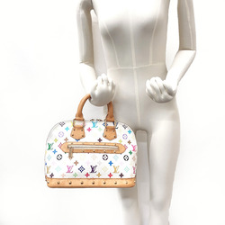 LOUIS VUITTON Alma M92647 Handbag Monogram Multicolor Tanned Leather White Women's