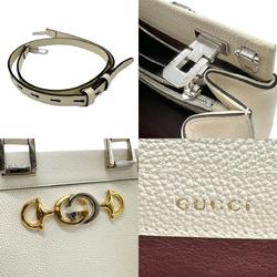 GUCCI Handbag Shoulder Bag Zumi Leather Ivory Women's 569712 z1139