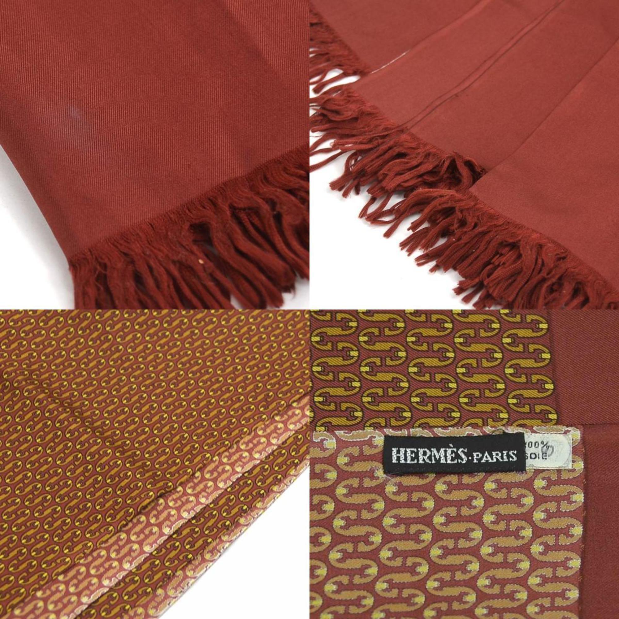 Hermes HERMES Scarf Silk Brown Women's e58689a