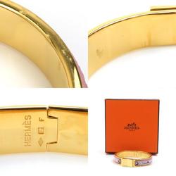 Hermes HERMES bangle bracelet click clack metal enamel pink gold ladies e58681a
