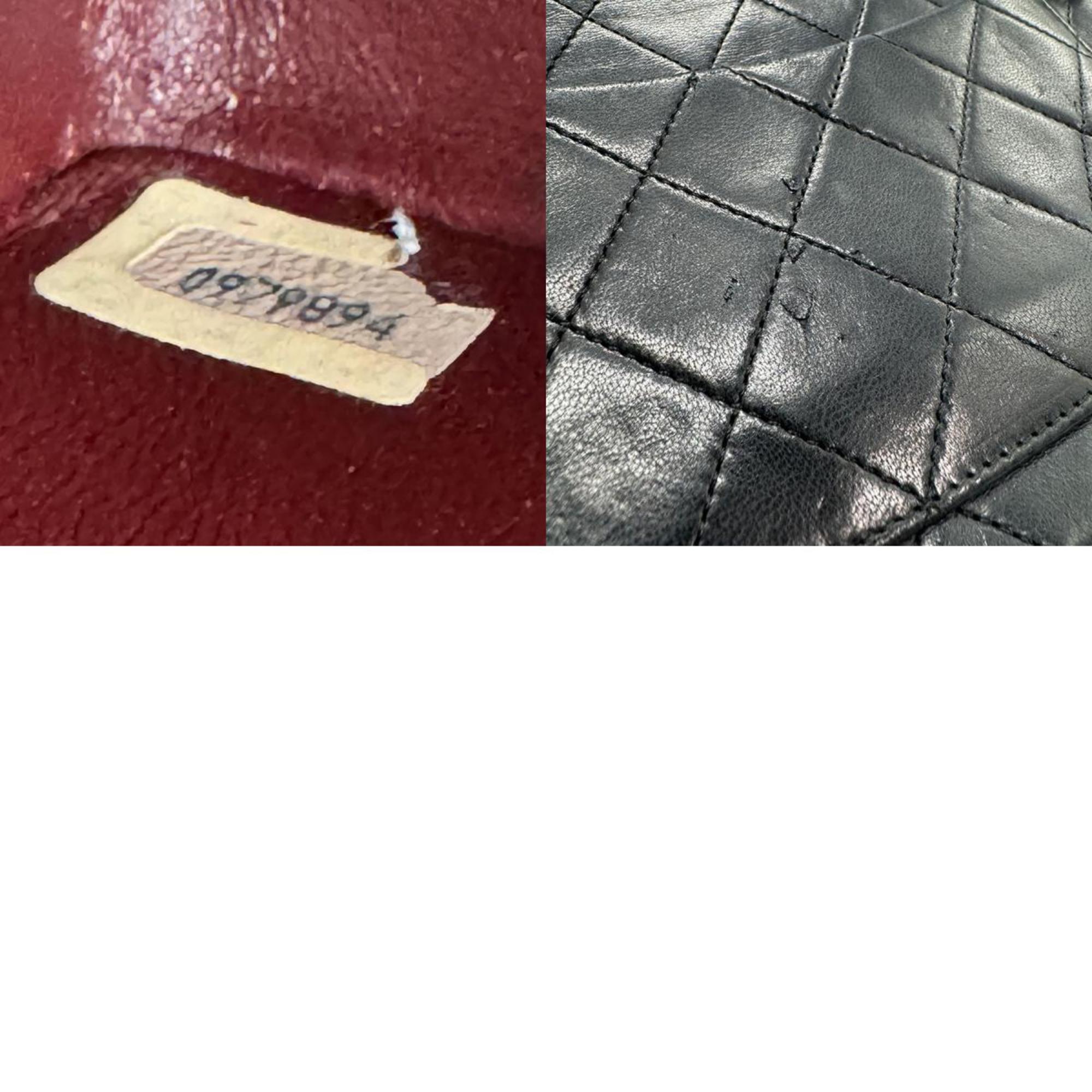 CHANEL Shoulder Bag Matelasse Leather Metal Black Gold Women's z1149