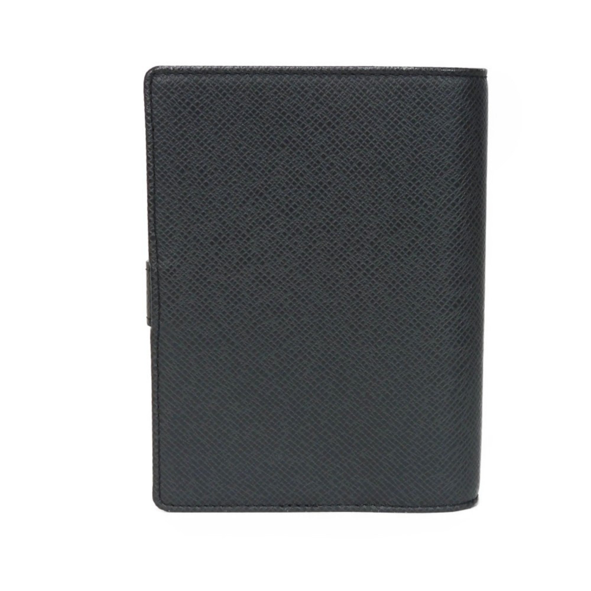 Louis Vuitton LOUIS VUITTON Planner Cover Agenda PM LV Charcoal Gray 6-Hole Card Case Taiga Ardoise R20426 Men's