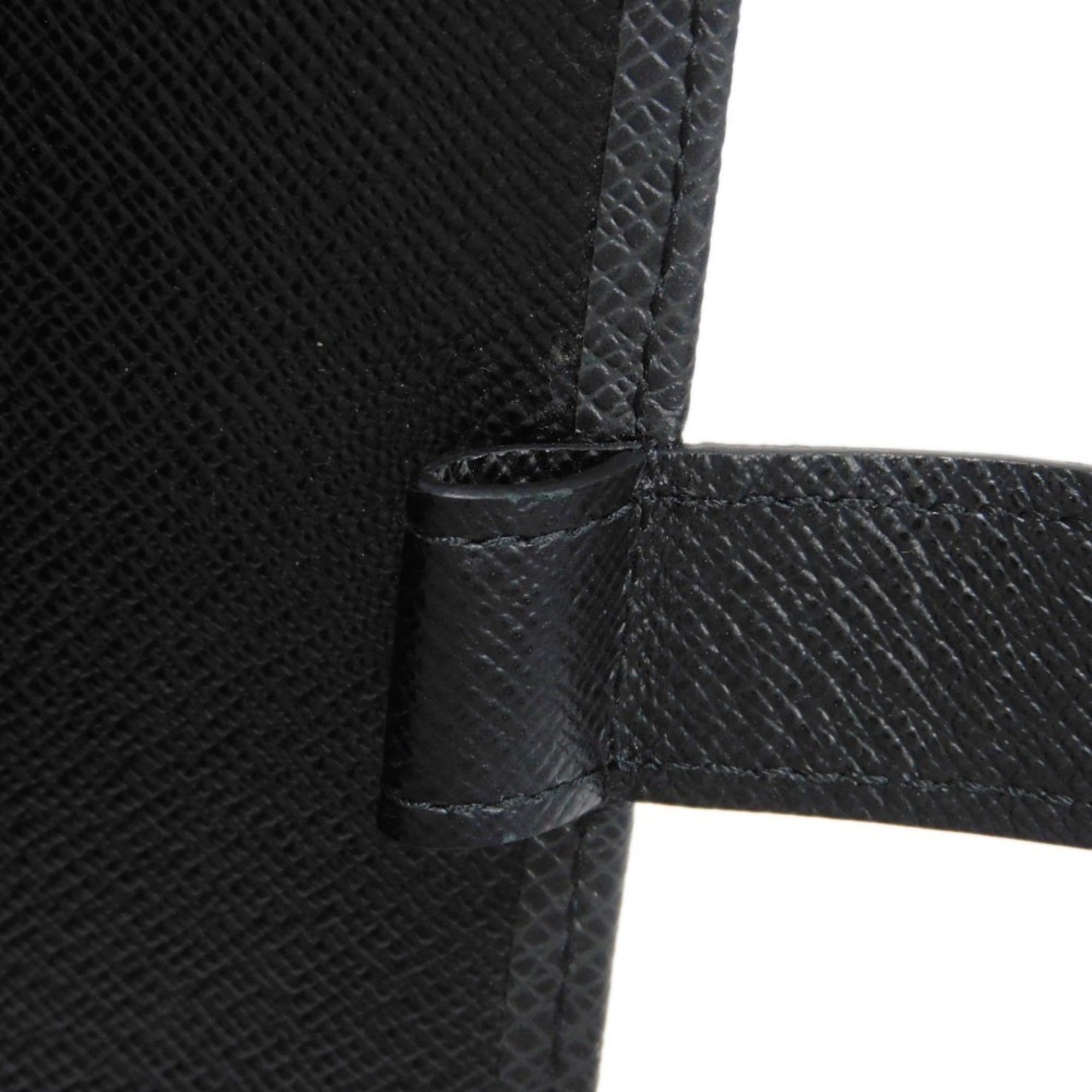 Louis Vuitton LOUIS VUITTON Planner Cover Agenda PM LV Charcoal Gray 6-Hole Card Case Taiga Ardoise R20426 Men's