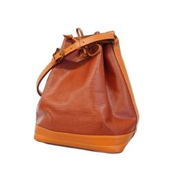 Louis Vuitton Shoulder Bag Epi Noir M44028 Kenyan Brown Zipangu Gold Ladies