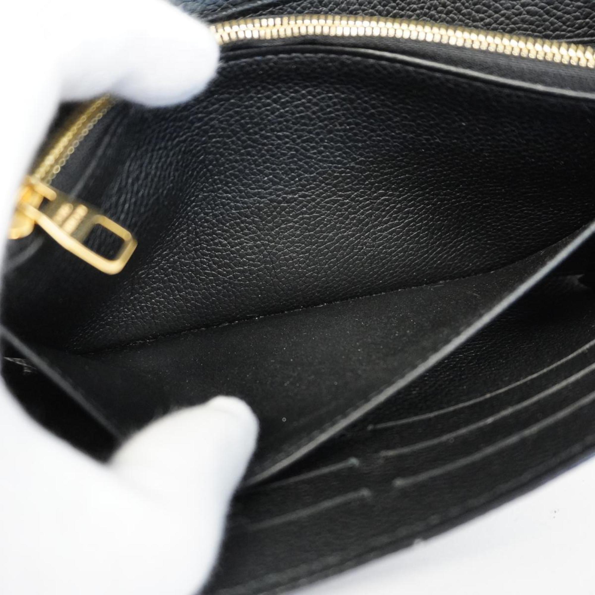 Louis Vuitton Long Wallet Monogram Empreinte Portefeuille Sarah M82257 Noir Ladies