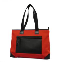 Gucci Tote Bag 019 0426 Nylon Black Red Women's
