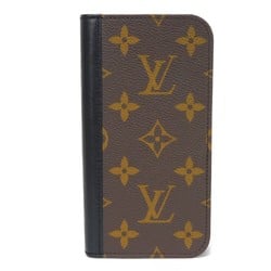 Louis Vuitton iPhone 15 PRO Folio Case LV Flower Maroon Brown Black Wallet Type Limited Edition Noir M82891 Men's Women's