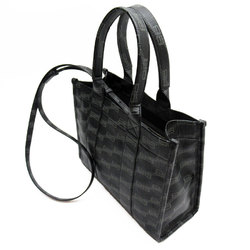 BALENCIAGA Handbag Shoulder Bag Hardware Small Tote Black Grey Women's w0393j
