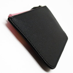 FENDI Key Case Pouch Leather Black Pink Multicolor Women's w0306g
