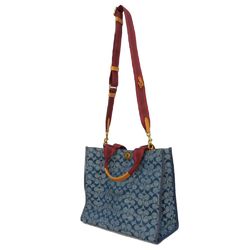 Coach COACH Tote Bag Chambray 34 Navy Shoulder Signature Midnight 3664 Women's