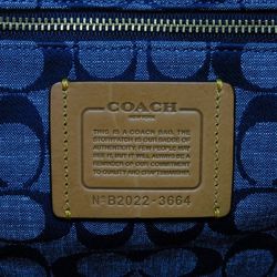 Coach COACH Tote Bag Chambray 34 Navy Shoulder Signature Midnight 3664 Women's