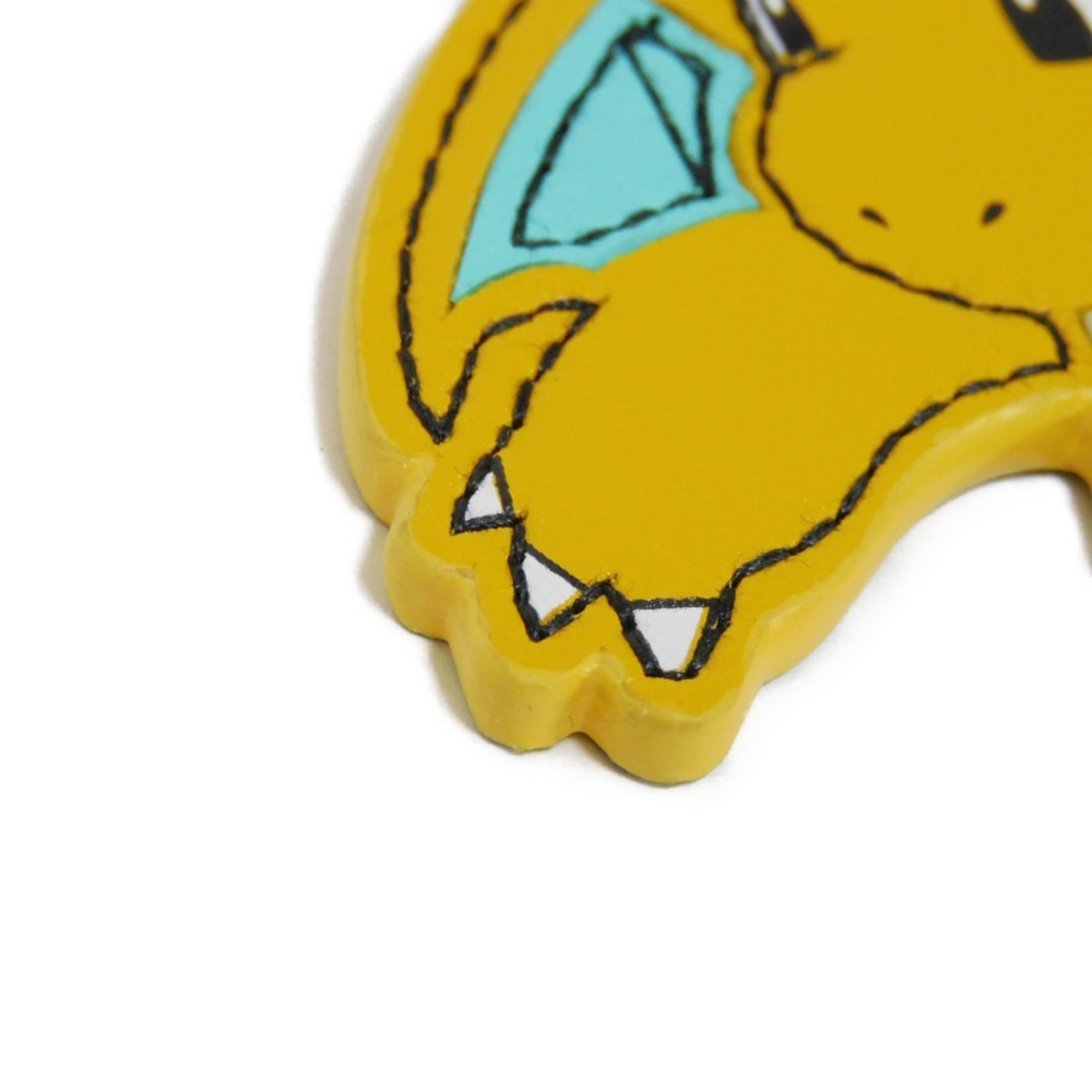 FENDI Keychain Dragonite Charm Pokemon Hiroshi Fujiwara FF Canvas Fragment Yellow 7AS256AQWMF1NVB Men's