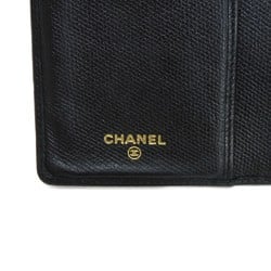 CHANEL Long Wallet Flap Coco Mark CC Bifold Enamel Gold No.9 Button Black A20904 Men's Women's