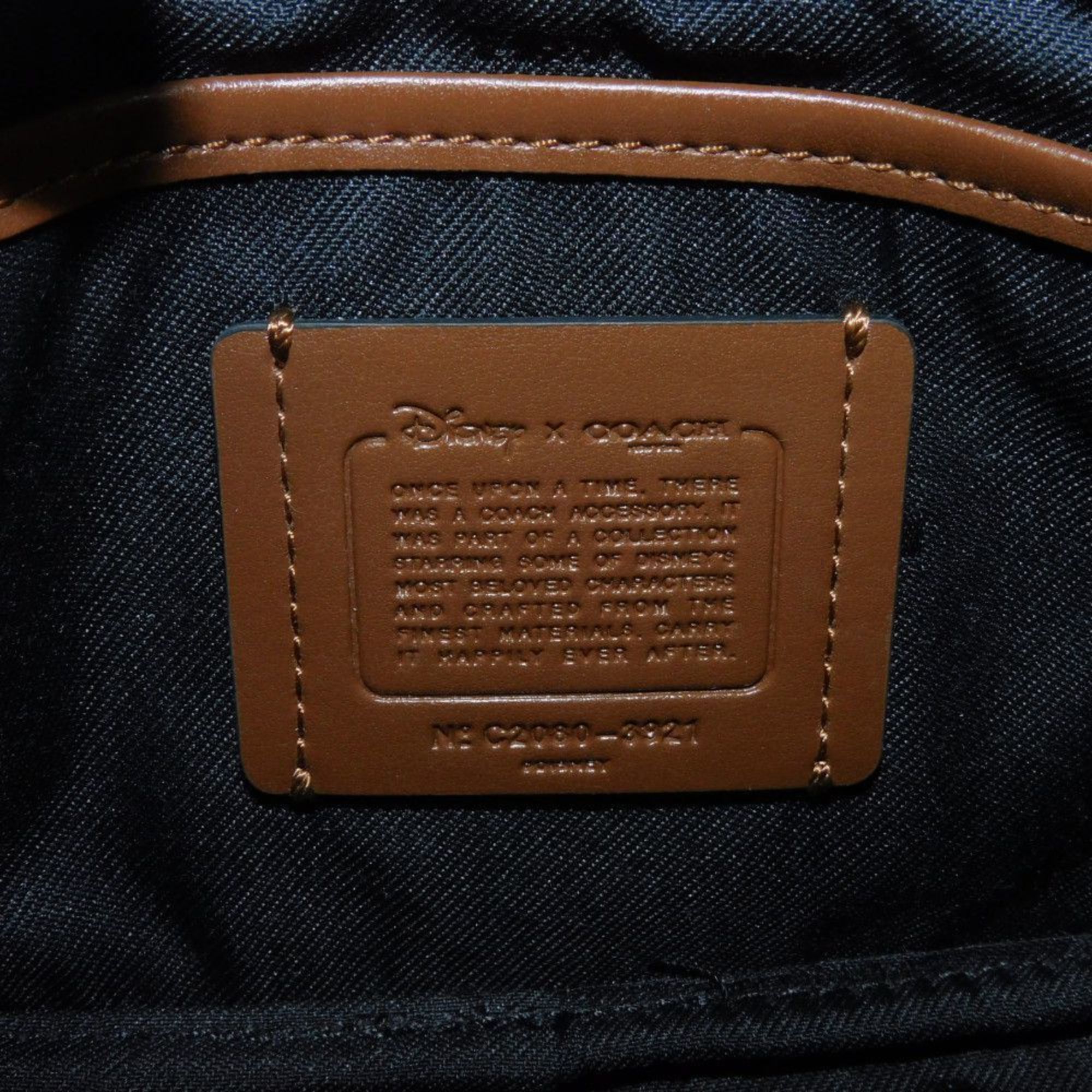 COACH Shoulder Bag Pacer Convertible Double Pouch Disney Mickey Patch Pochette Signature Black 3921 Men's