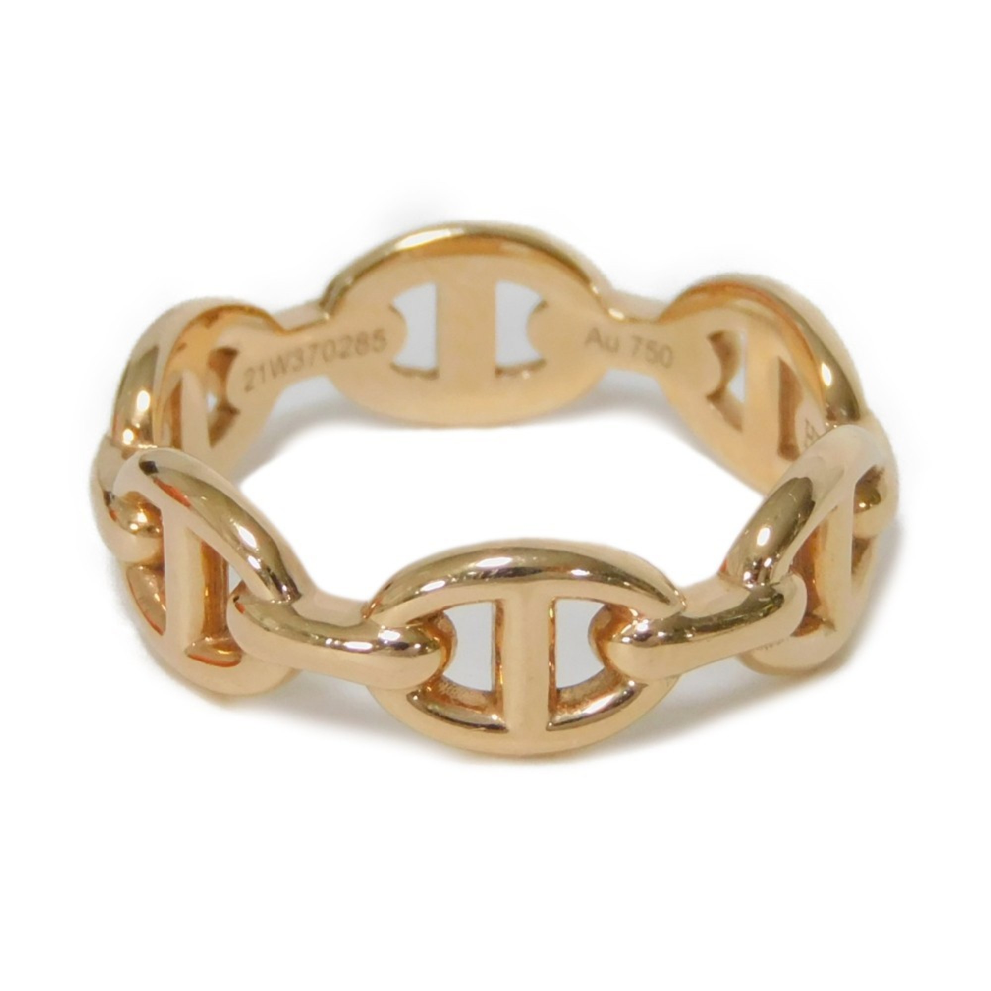 Hermes HERMES Ring Chaine d'Ancre Anchaîne PM 50 Rose Gold Anchor Chain K18PG Size 10 Au750 Pink Women's