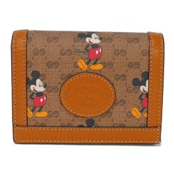 GUCCI Bi-fold wallet Mickey Mouse Compact Disney GG mark Supreme Brown 602534 HWUBM 8559 Men's Women's Bill compartment