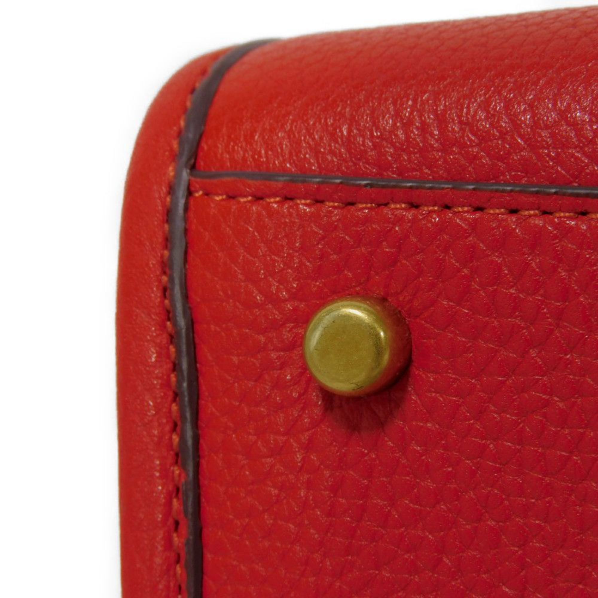 COACH Handbag Brook Carryall 28 Turnlock Shoulder Bag C Red CE732 Women's