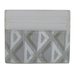 Christian Dior Dior Card Case CD Diamond Holder Metal Smooth Calfskin Grey 2ESCH135DCO_H42E Men's