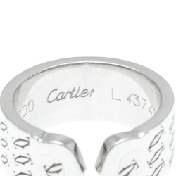 Cartier C2 Ring 2000 Christmas Limited Edition Platinum Fashion No Stone Band Ring Silver