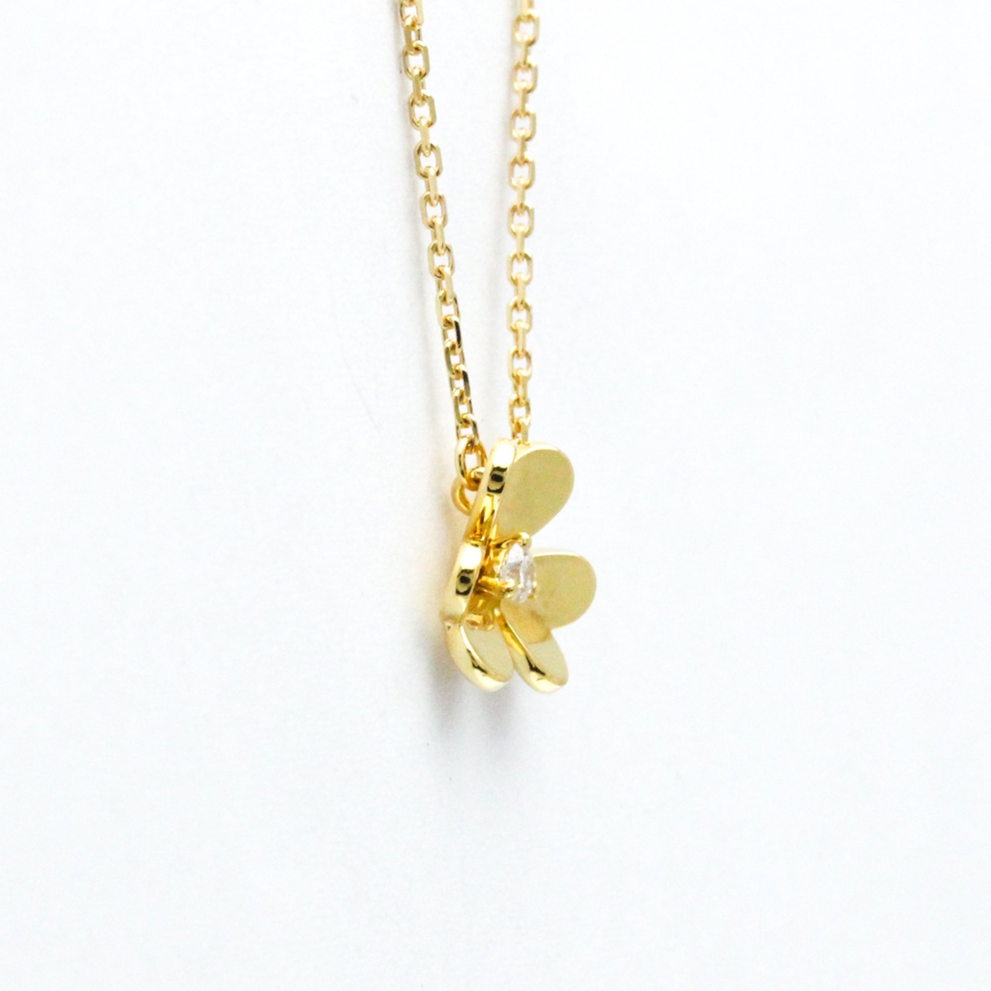 Van Cleef & Arpels Frivole VCARP0J100 Yellow Gold (18K) Diamond Women's Fashion Pendant Necklace Carat/0.05 (Gold)