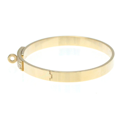 Hermes Kelly Pink Gold (18K) Diamond Charm Bracelet Pink Gold