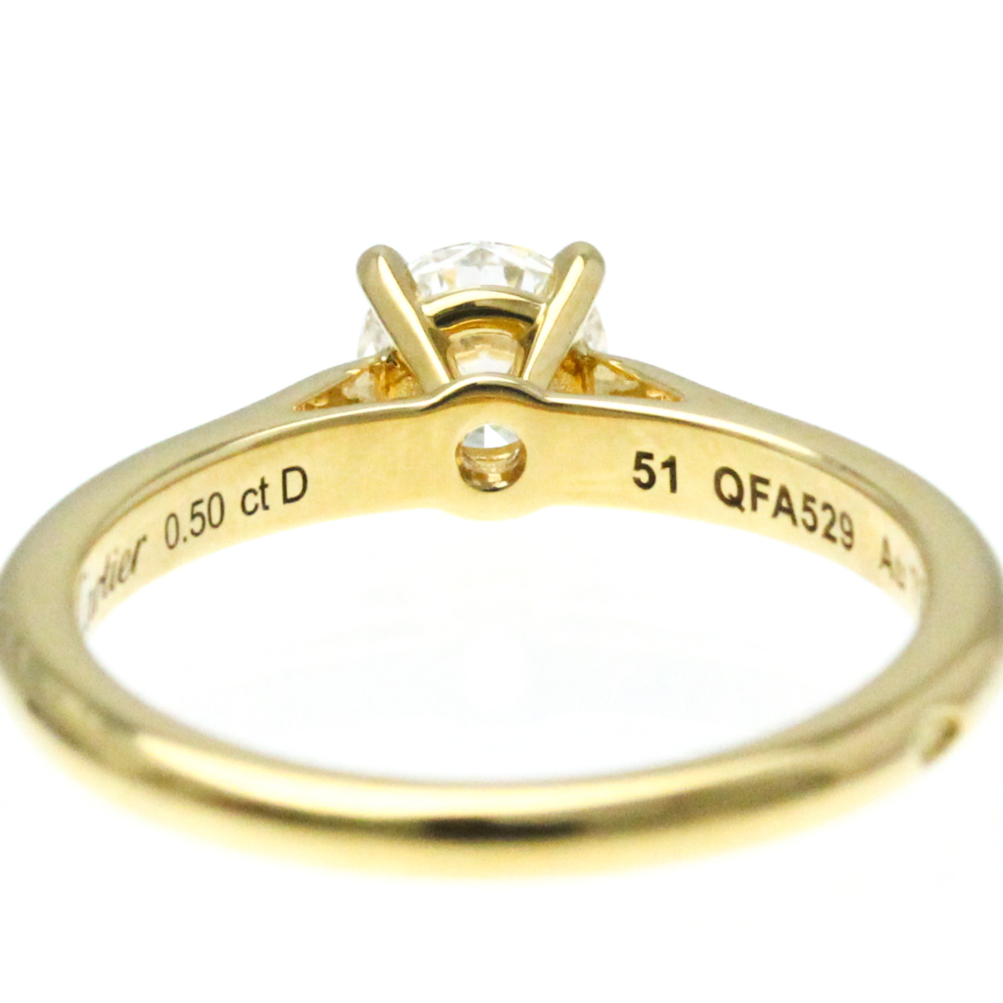 Cartier 1895 Solitaire Ring Yellow Gold (18K) Fashion Diamond Engagement Ring Carat/0.5 Gold