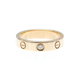 Cartier Mini LOVE 1PD Ring Pink Gold (18K) Fashion Diamond Band Ring Carat/0.02 Pink Gold