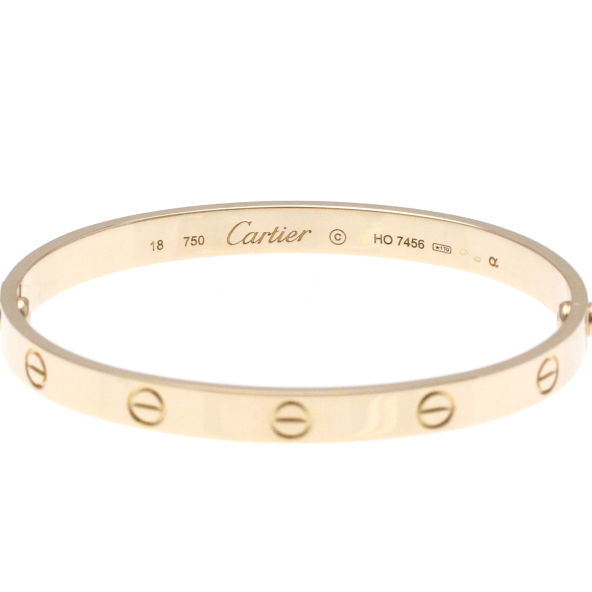 Cartier Love Bracelet Pink Gold (18K) No Stone Bangle Pink Gold