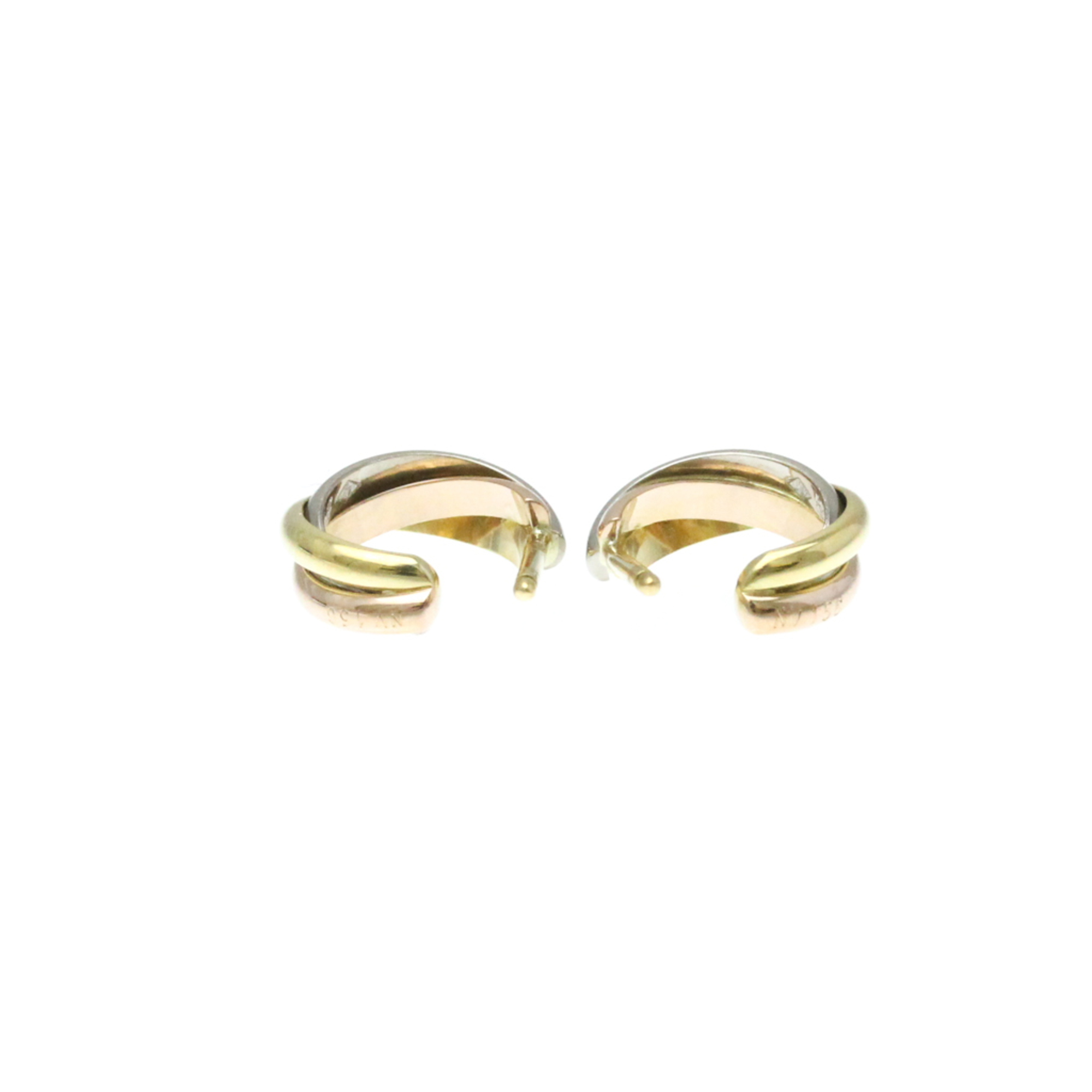 Cartier Trinity De Cartier No Stone Pink Gold (18K),White Gold (18K),Yellow Gold (18K) Hoop Earrings Gold