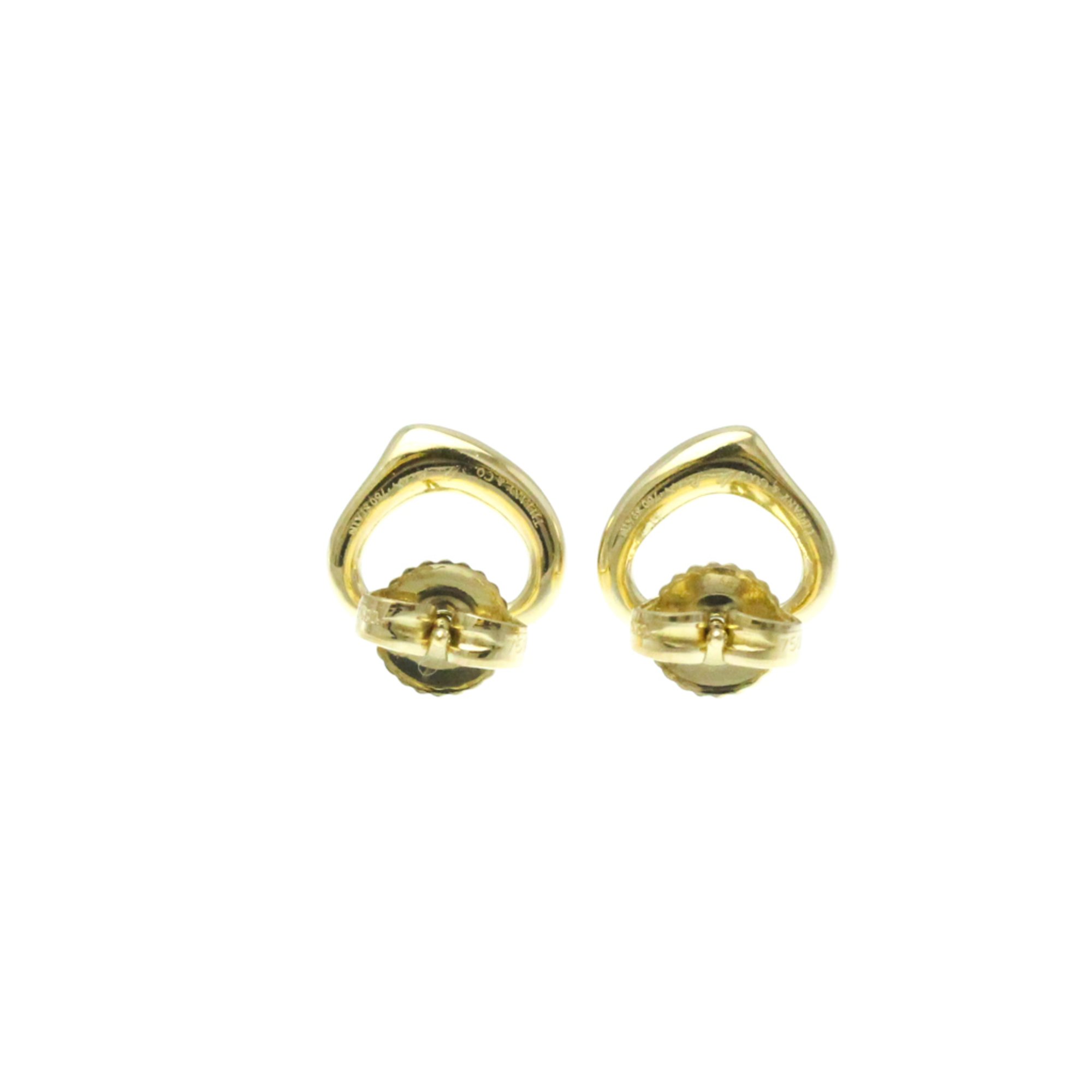 Tiffany Open Heart No Stone Yellow Gold (18K) Stud Earrings Gold