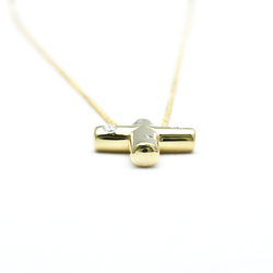 Tiffany Dots Cross Diamond Yellow Gold (18K) Diamond Men,Women Fashion Pendant Necklace (Gold)