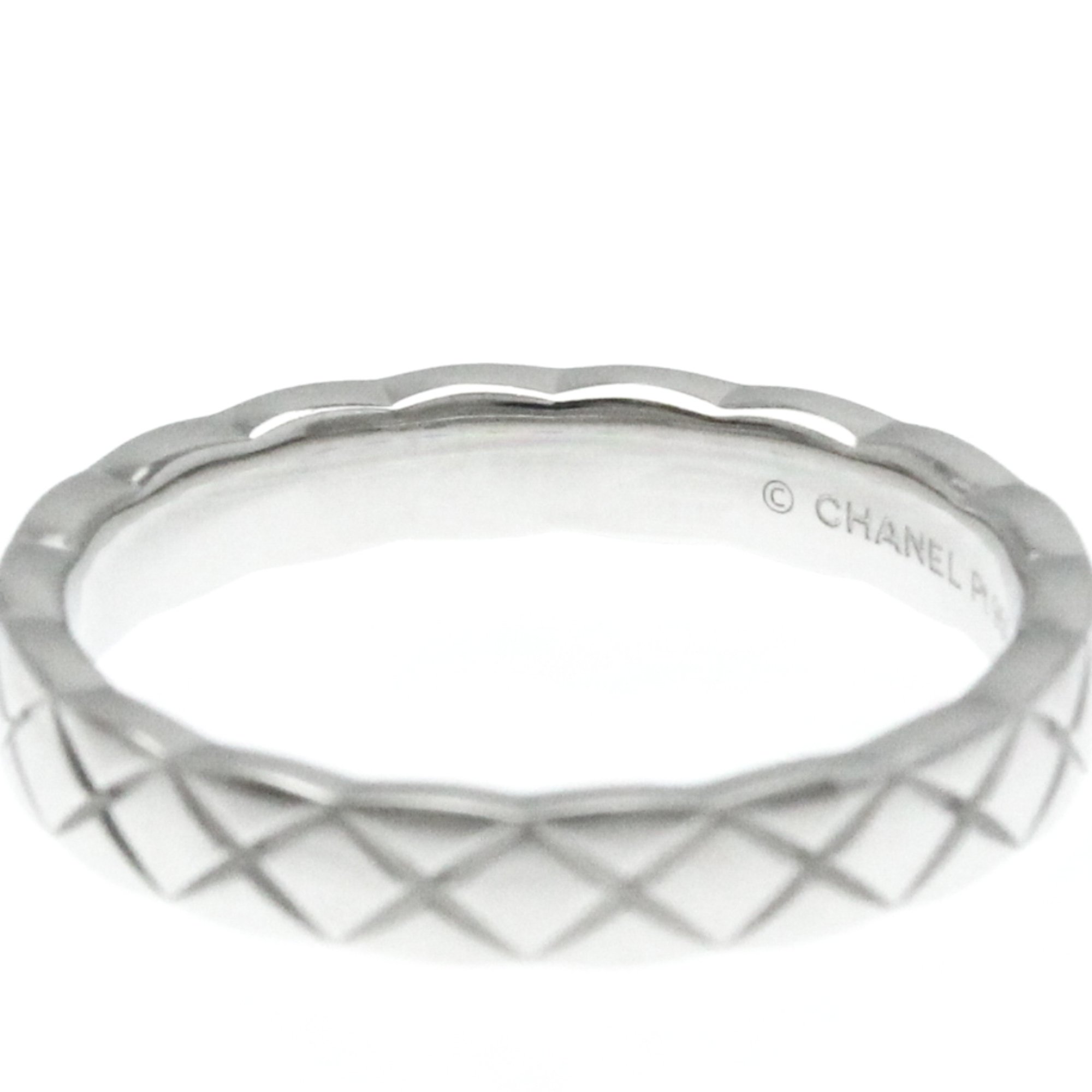 Chanel Coco Crush Ring Mini Model Platinum Fashion No Stone Band Ring Silver