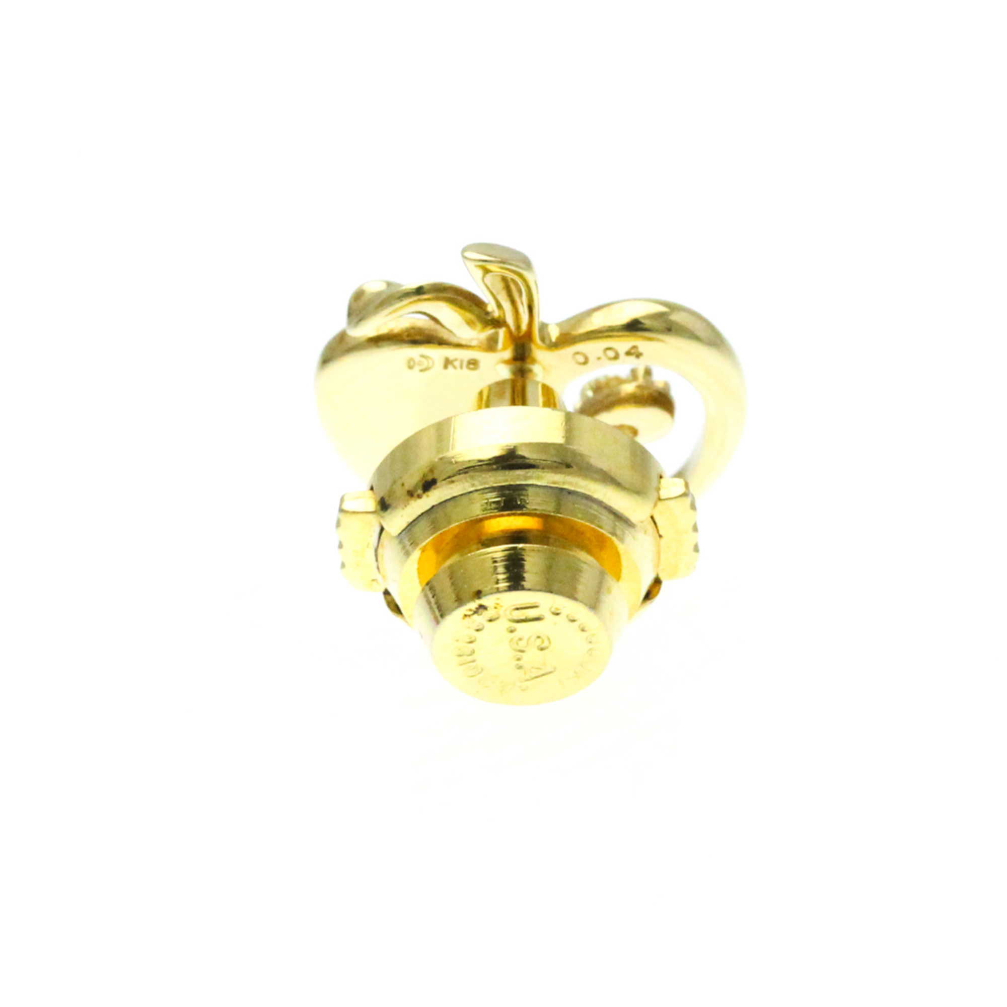 Tasaki Apple Motif Diamond Brooch Gold Diamond Brooch Gold