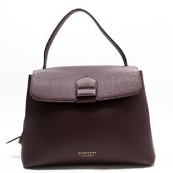 Burberry handbag shoulder bag Nova check leather canvas burgundy beige gold ladies w0363a