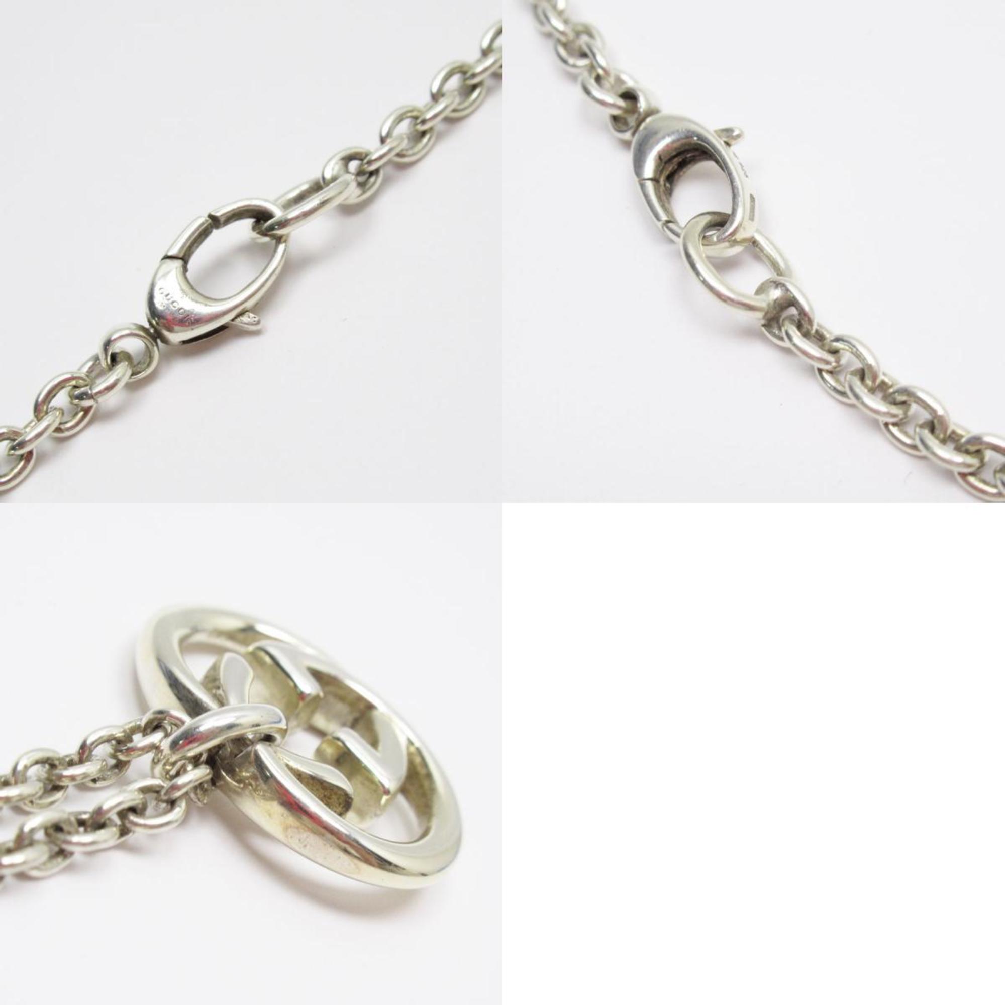 GUCCI Interlocking G Necklace Silver 925 Women's w0366i
