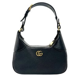 GUCCI Shoulder Bag GG Marmont Leather Black Gold Women's 731817 z1106