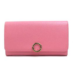 BVLGARI long wallet leather pink ladies r10043f