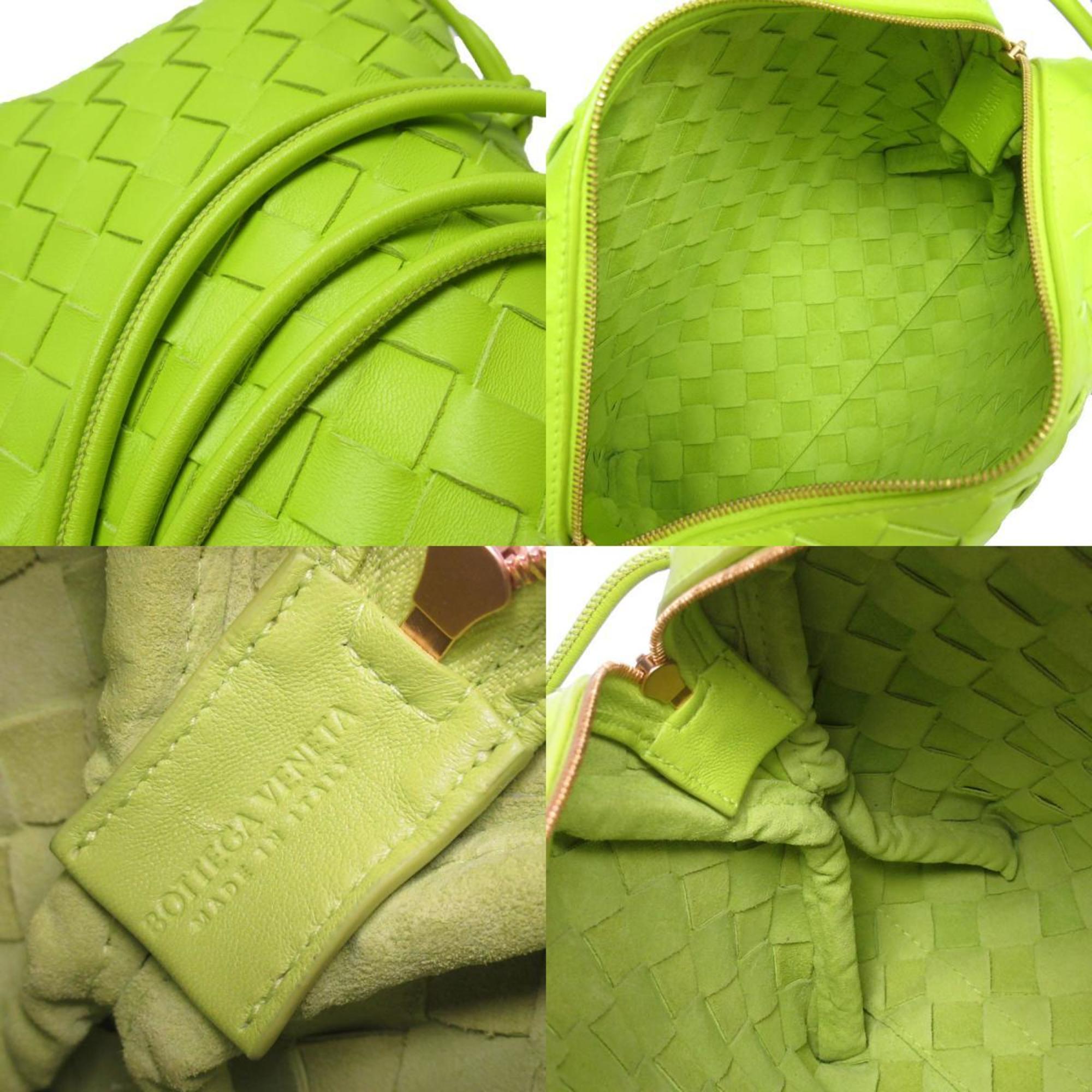 Bottega Veneta Shoulder Bag Small Loop Camera Leather Yellow Green Women's w0390j