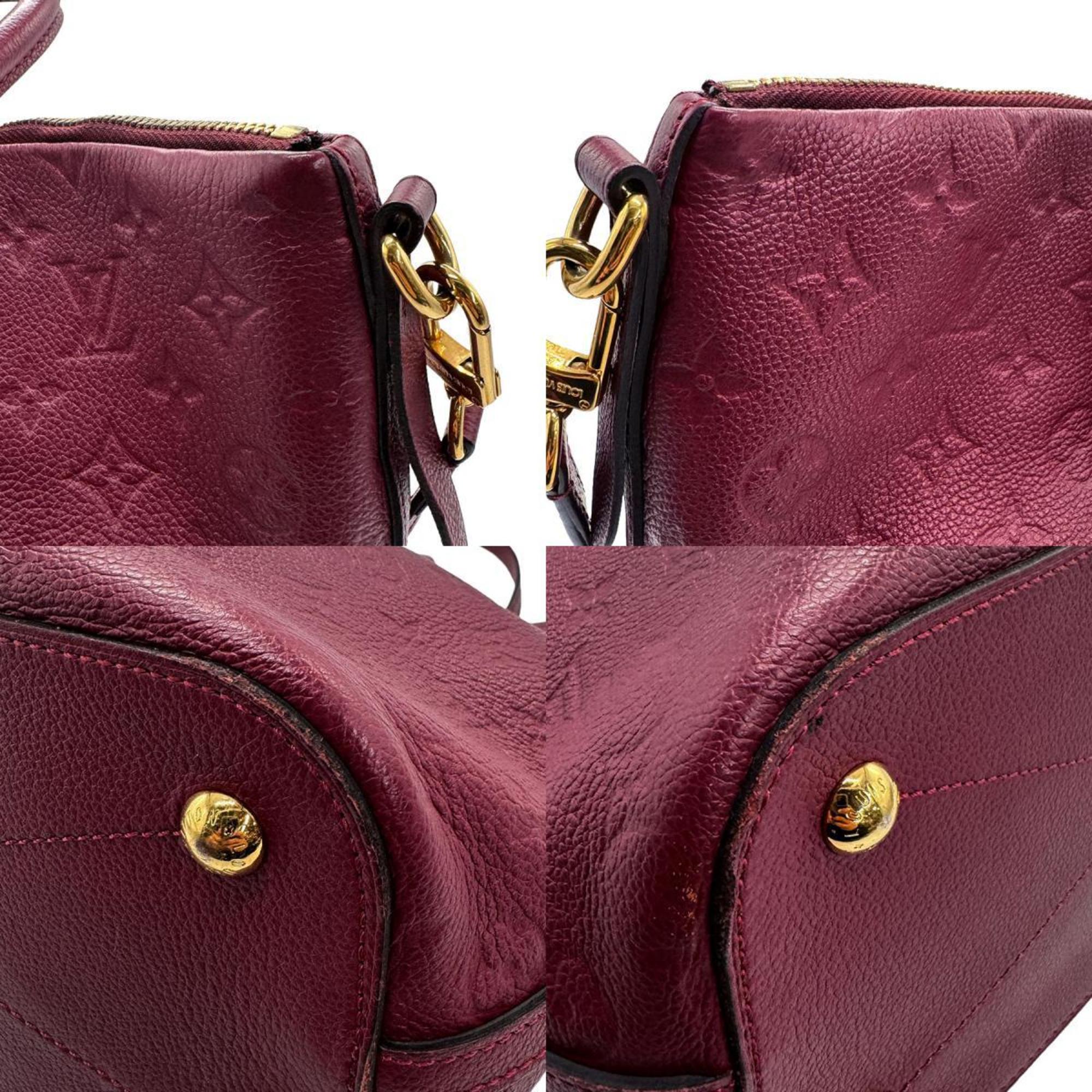 Louis Vuitton LOUIS VUITTON Handbag Shoulder Bag Monogram Empreinte Mazarine MM Bordeaux Gold Women's z1218