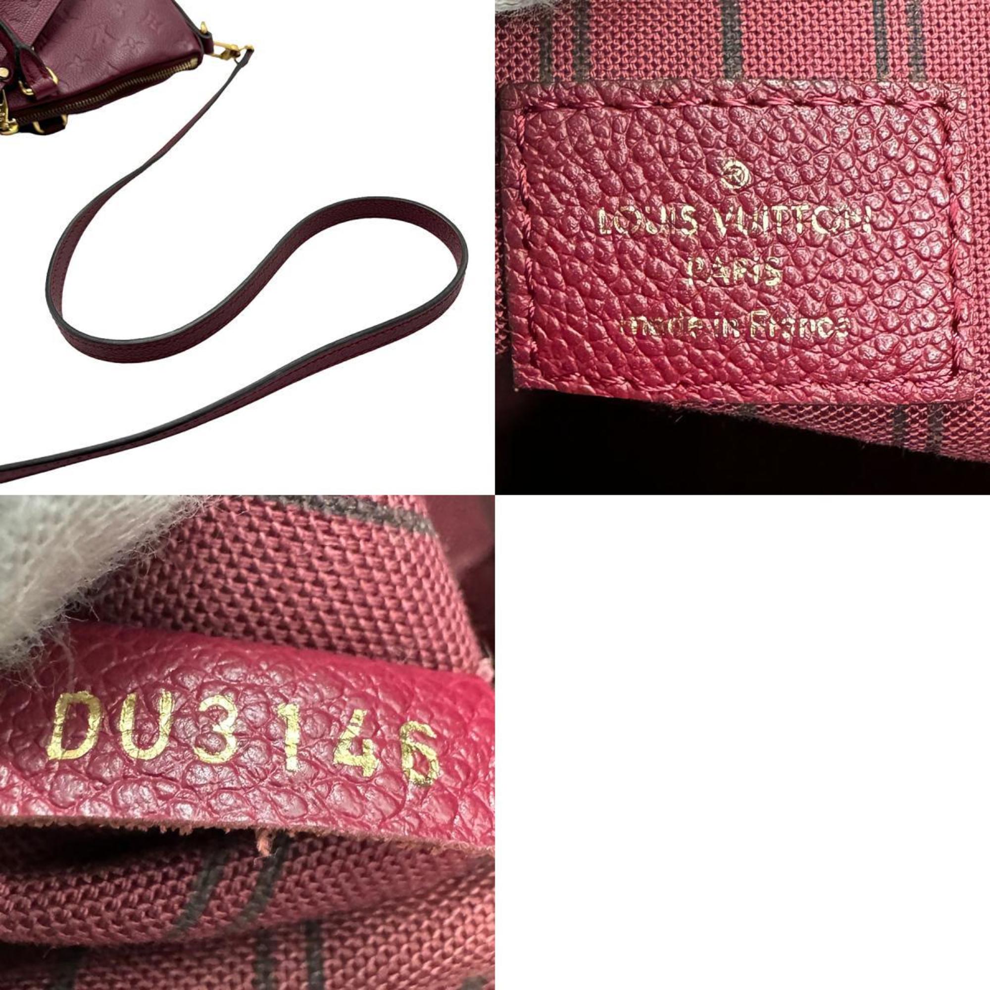 Louis Vuitton LOUIS VUITTON Handbag Shoulder Bag Monogram Empreinte Mazarine MM Bordeaux Gold Women's z1218