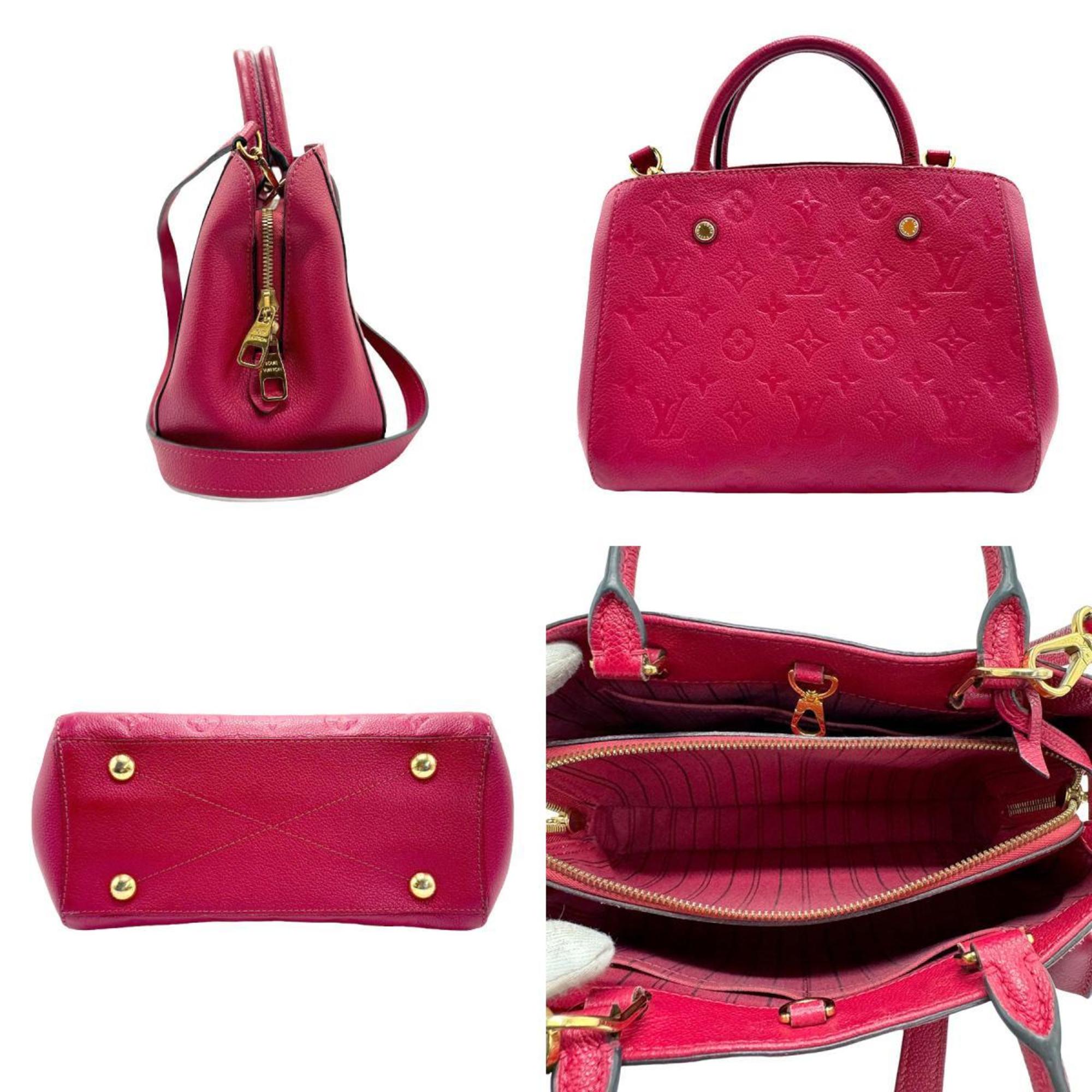 Louis Vuitton LOUIS VUITTON Handbag Shoulder Bag Monogram Empreinte Montaigne BB Red Women's M43730 z1091
