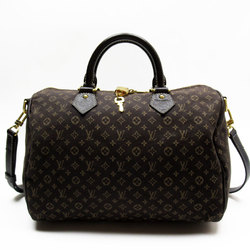 Louis Vuitton LOUIS VUITTON Handbag Shoulder Bag Monogram Idylle Speedy Bandouliere 30 Dark Brown Gold Women's M56702 w0385a